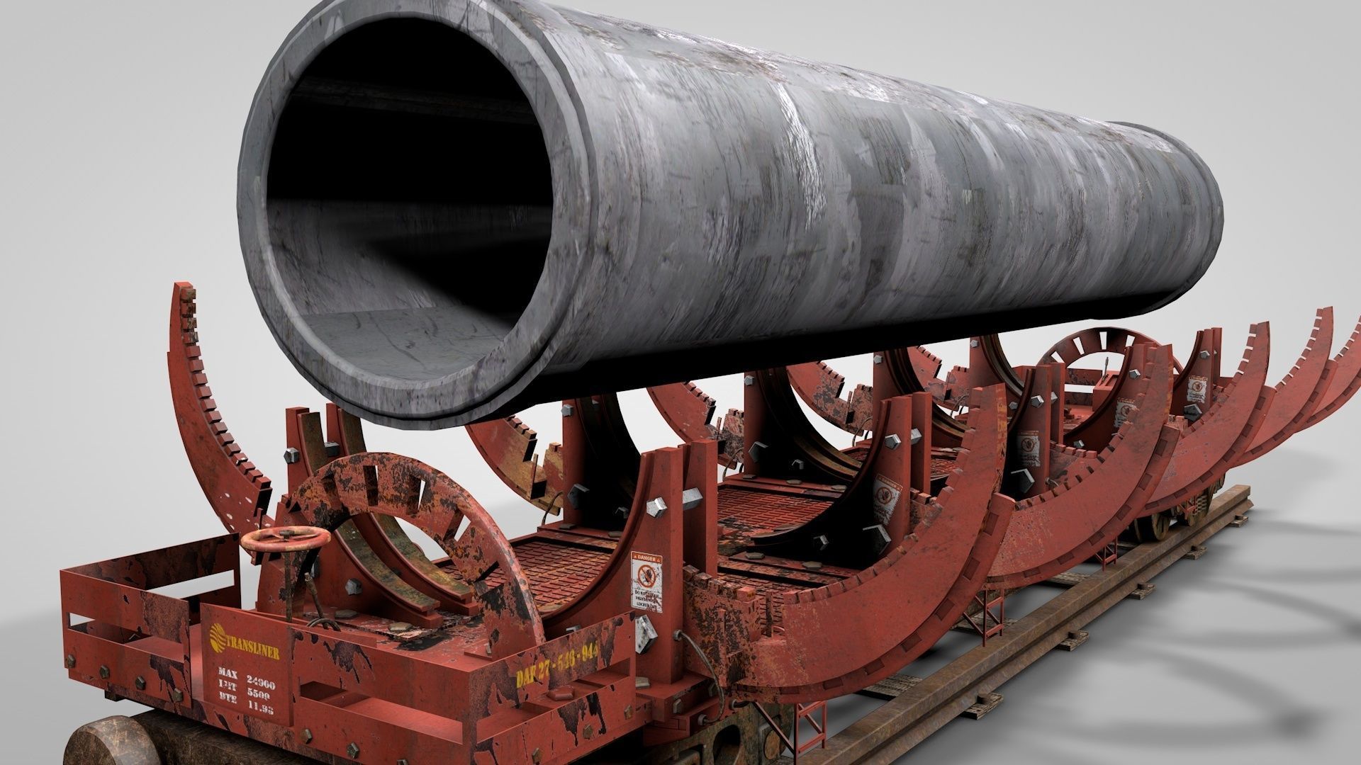 Custom Loads Cargo Wagon 3D model_8