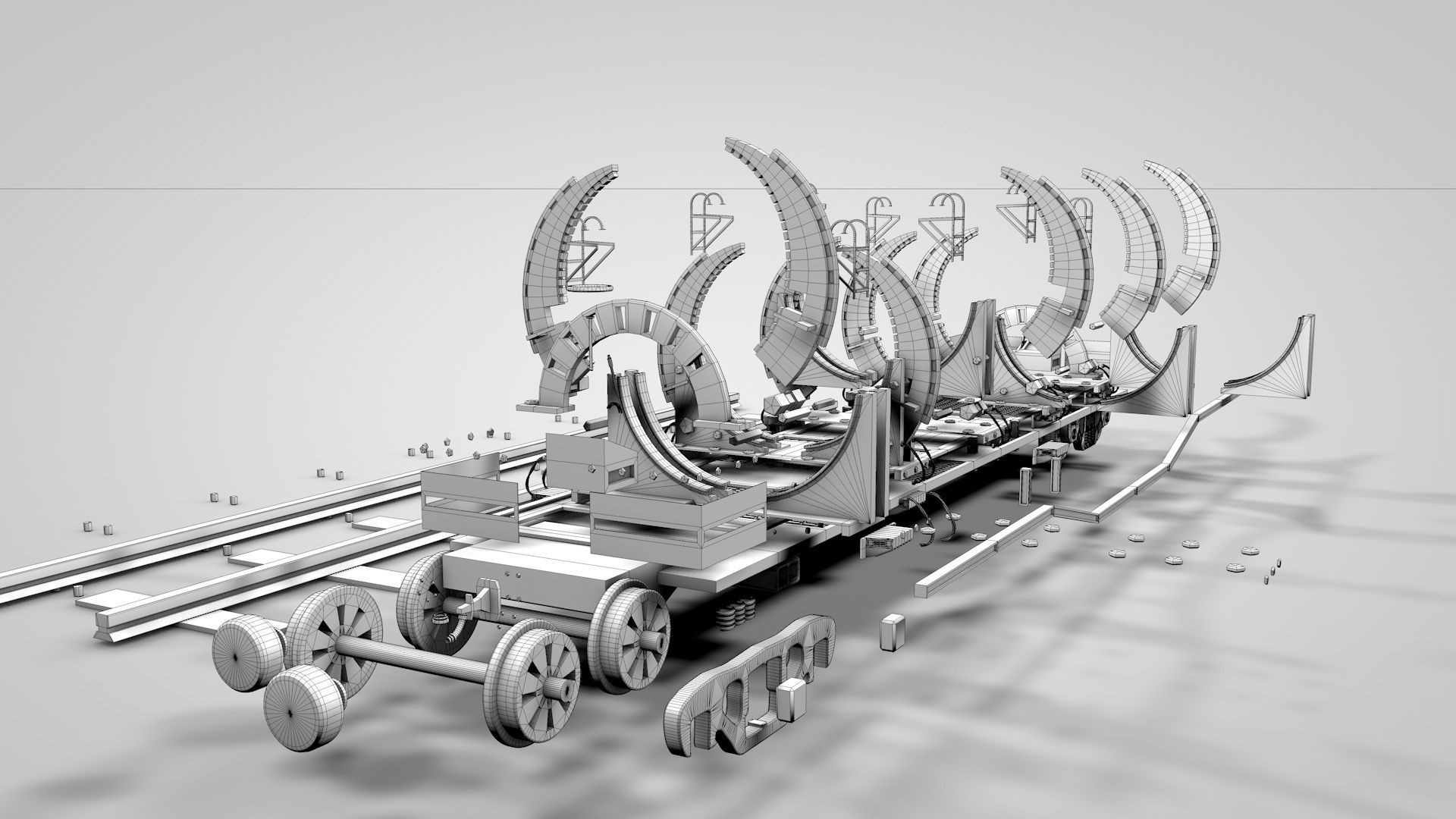 Custom Loads Cargo Wagon 3D model_18