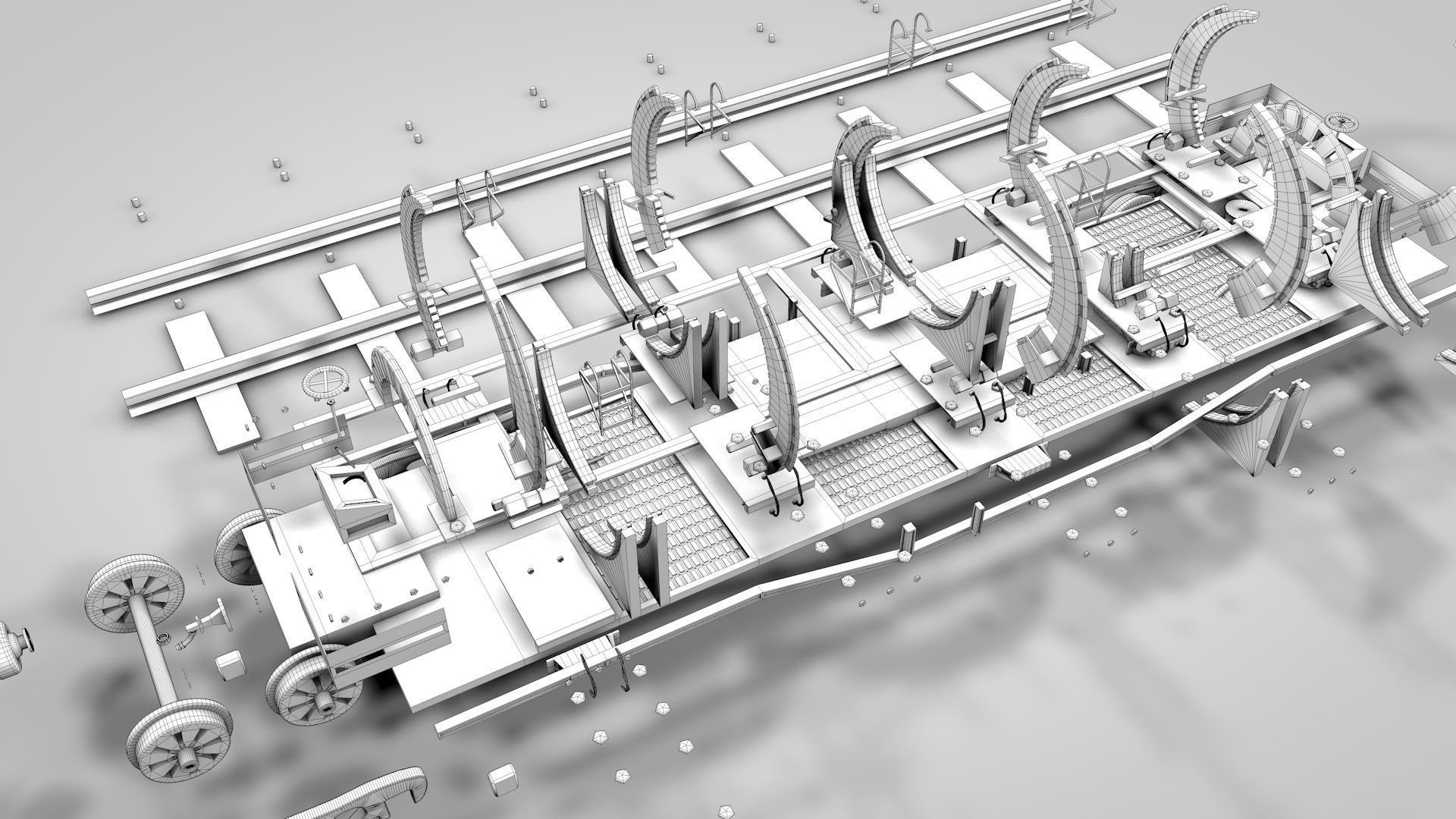 Custom Loads Cargo Wagon 3D model_19