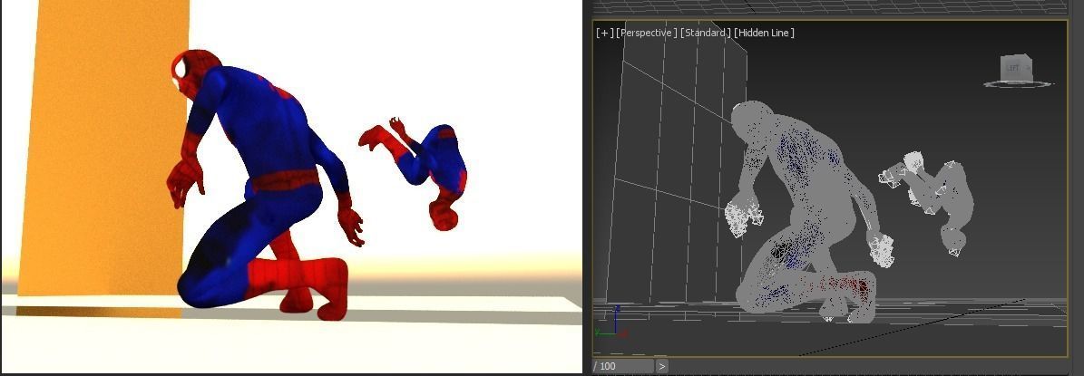 spiderman two spider - men 3D model_4