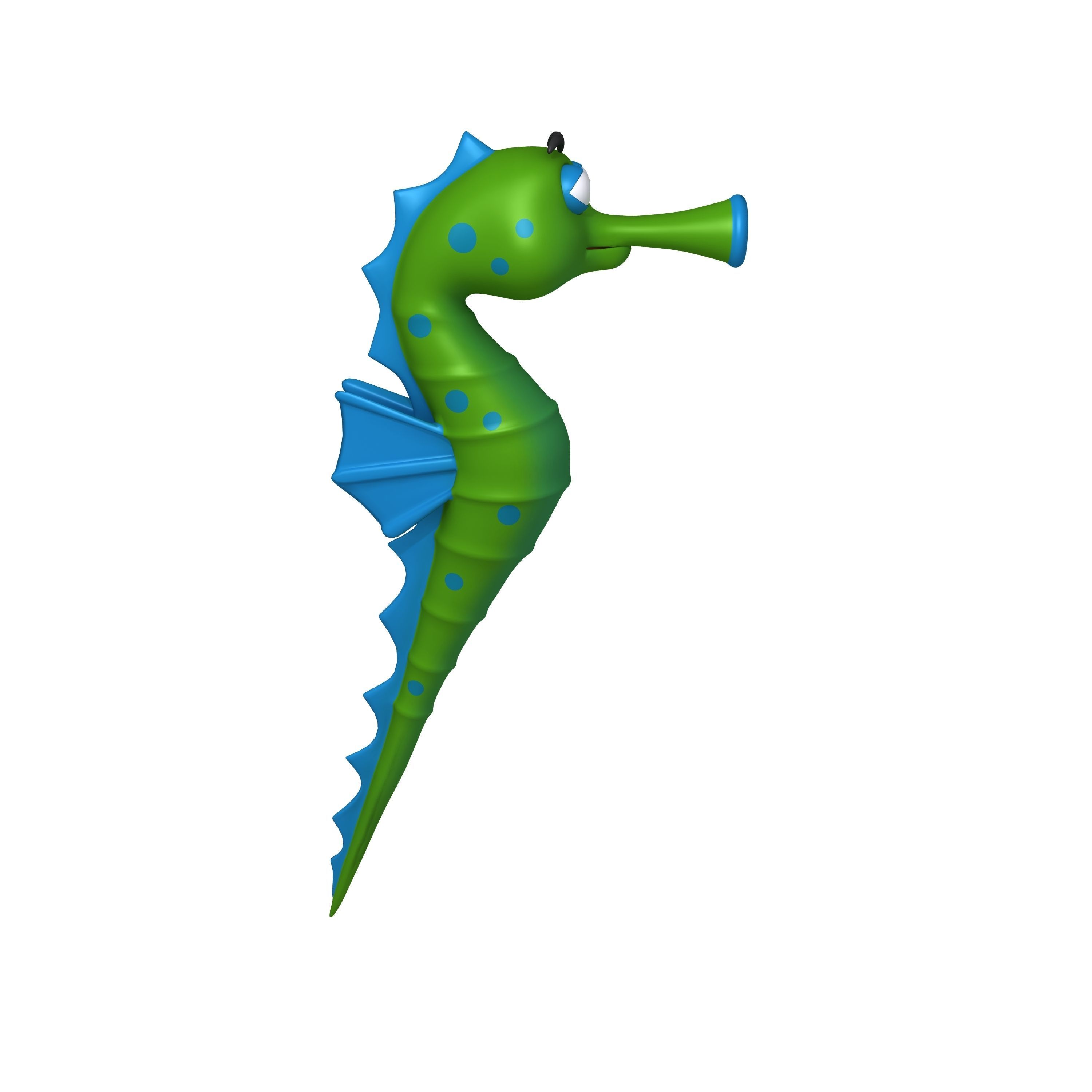 Seahorse 3D model_3
