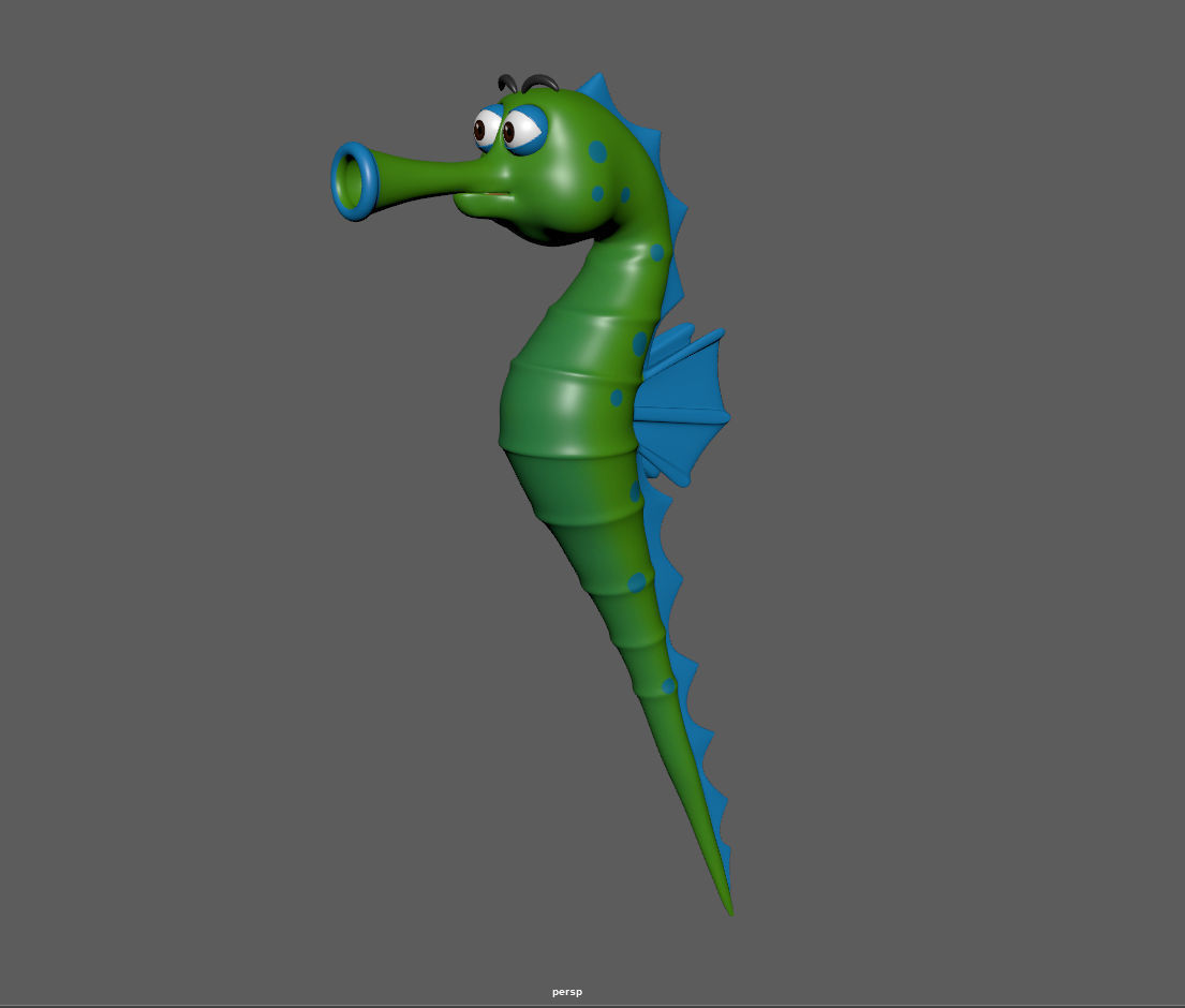 Seahorse 3D model_11