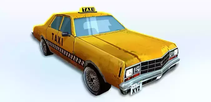 Low Poly Taxi Car