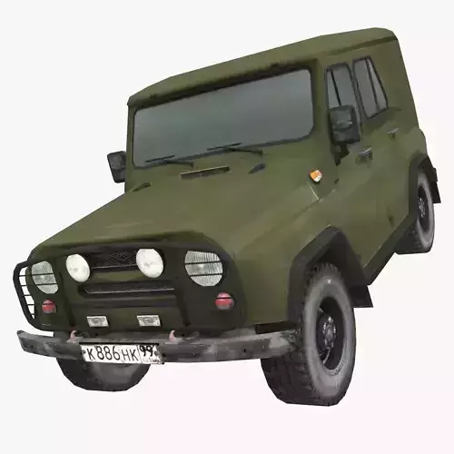 Uaz 3d army jeep - military jeep Free low-poly 3D model