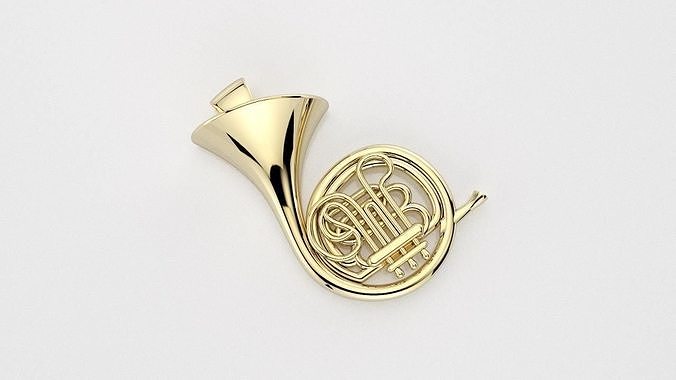 French Horn pendant 3D print model