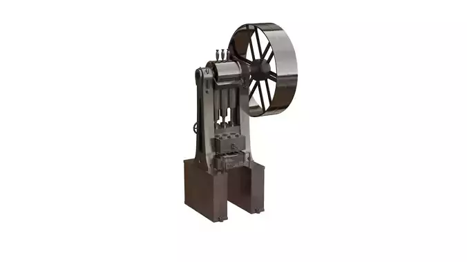 Old pumping machine animated moving 3D model