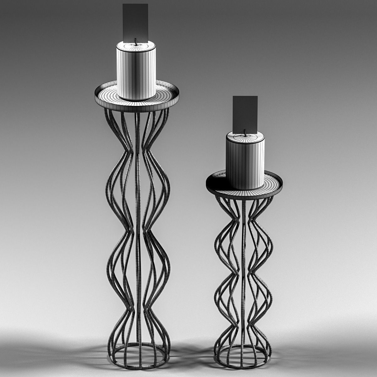 Modern Candlesticks 3D model_5