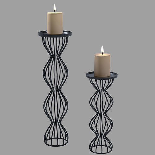 Modern Candlesticks 3D model