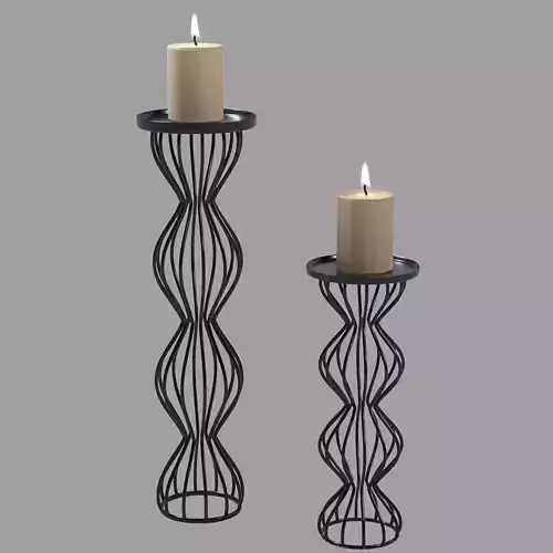 Modern Candlesticks 3D model