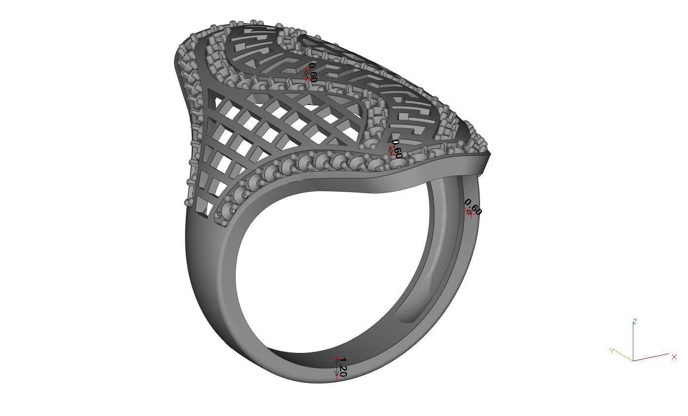 Openwork ring A0-301211 3D print model_5
