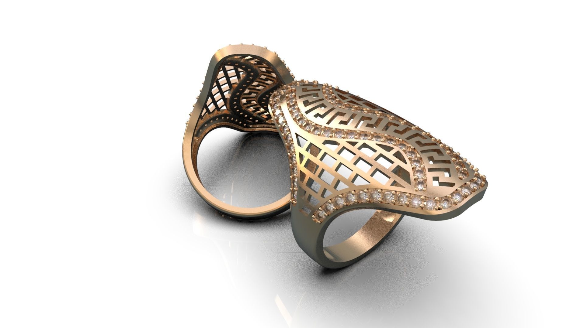 Openwork ring A0-301211 3D print model_3