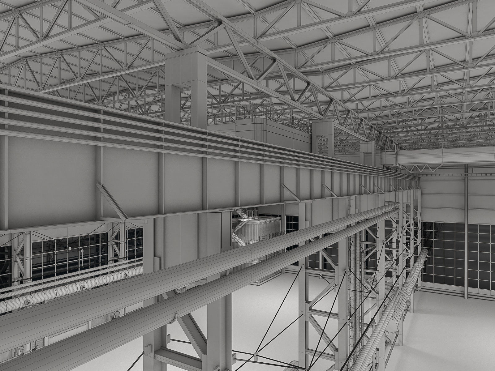 Industrial Building Interior 01 Low-poly 3D model_20