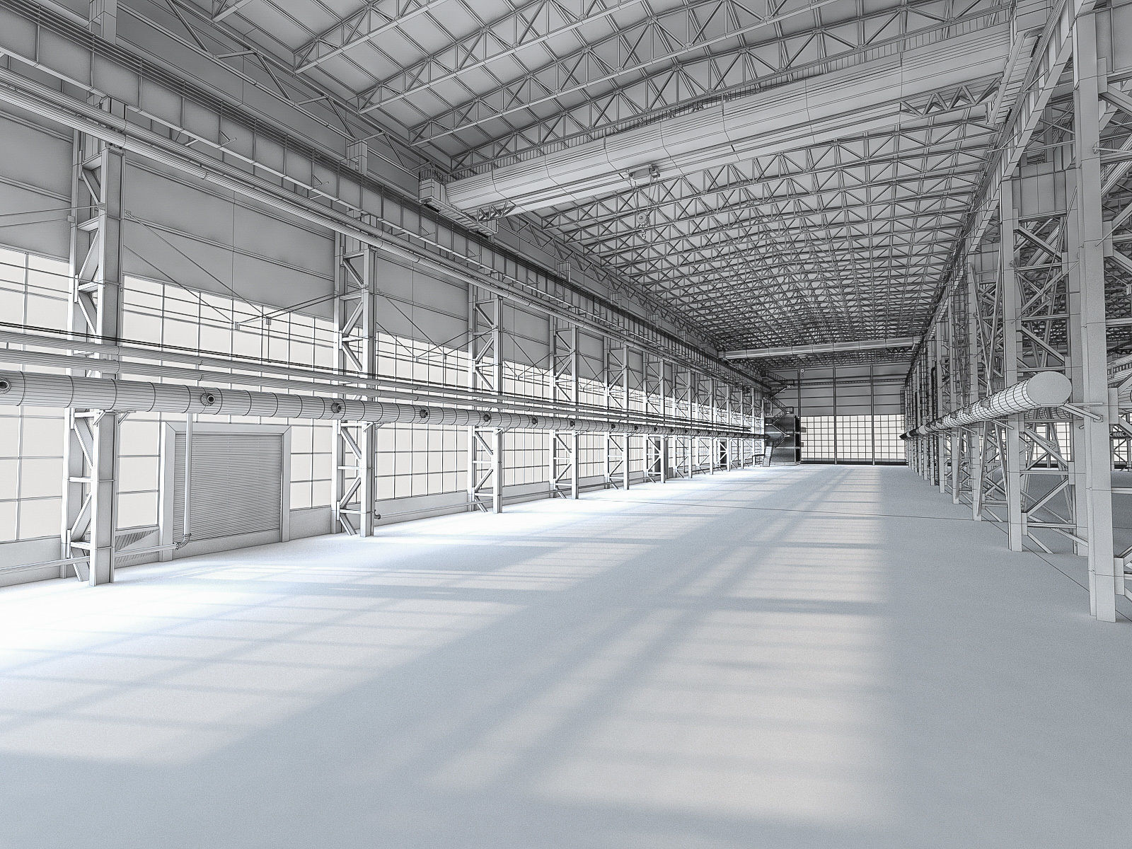 Industrial Building Interior 01 Low-poly 3D model_4