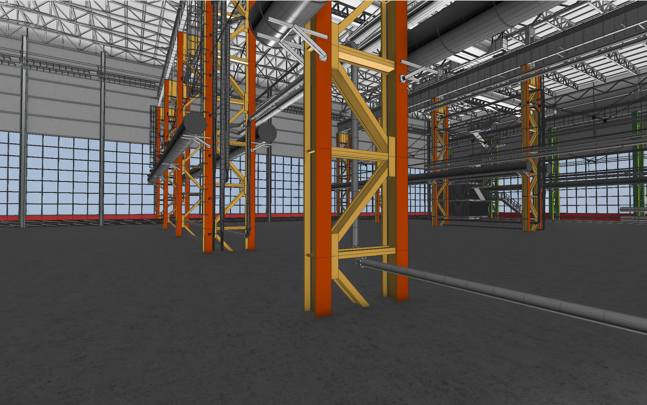 Industrial Building Interior 01 Low-poly 3D model_38