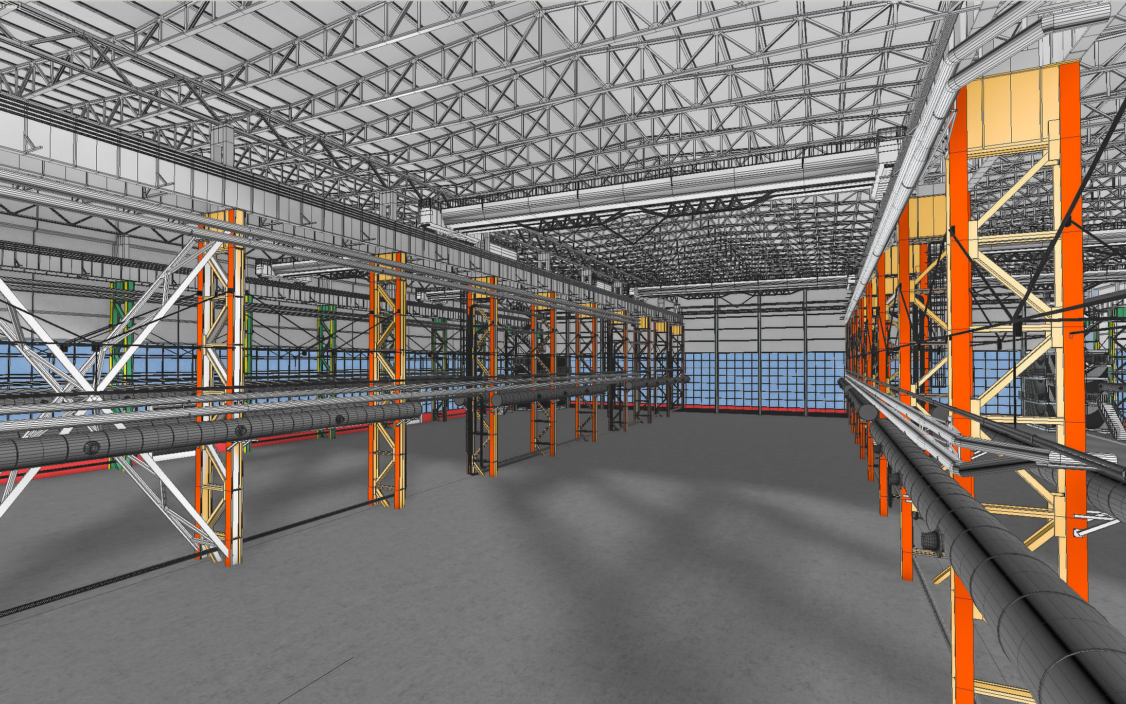 Industrial Building Interior 01 Low-poly 3D model_39