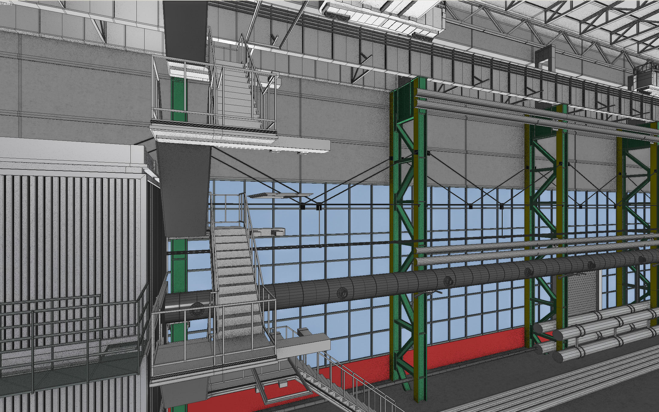 Industrial Building Interior 01 Low-poly 3D model_34