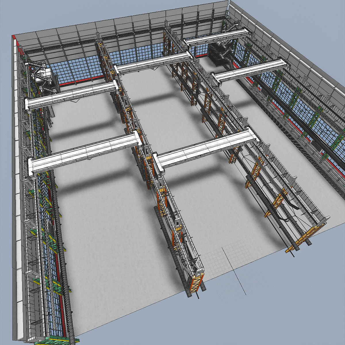 Industrial Building Interior 01 Low-poly 3D model_28