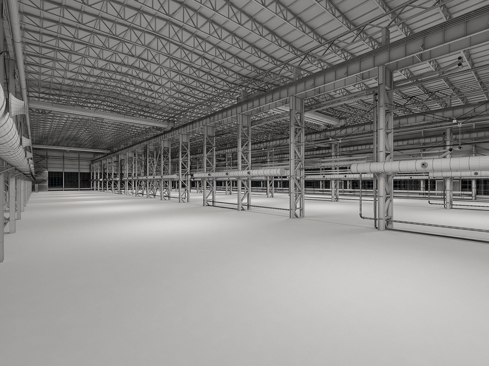 Industrial Building Interior 01 Low-poly 3D model_10