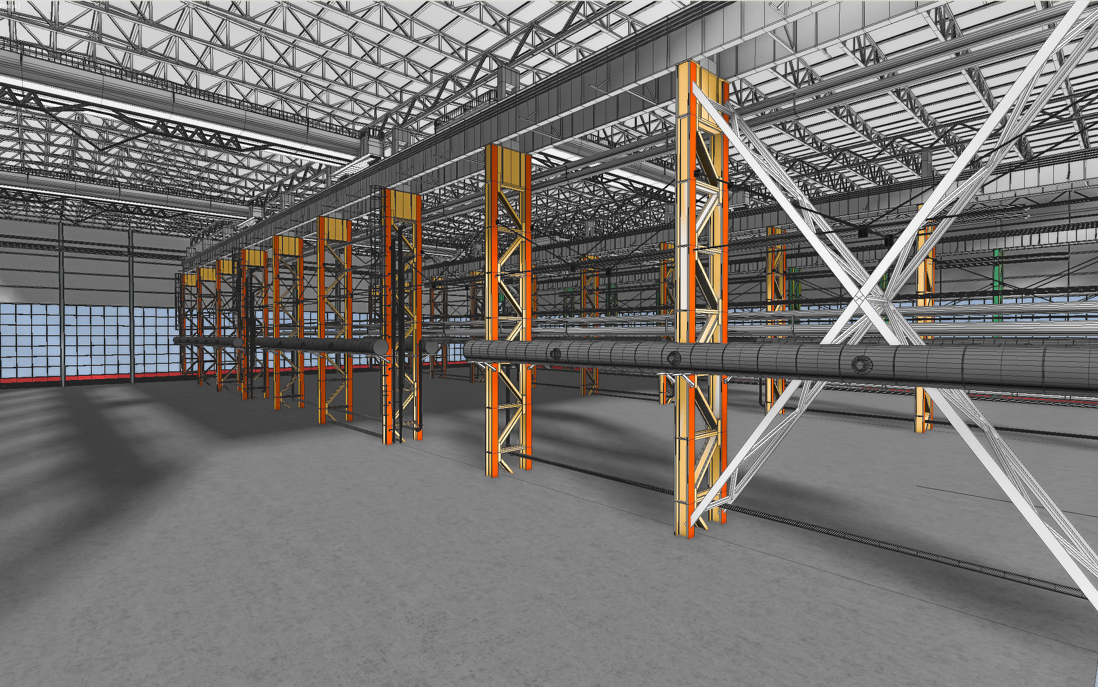Industrial Building Interior 01 Low-poly 3D model_36