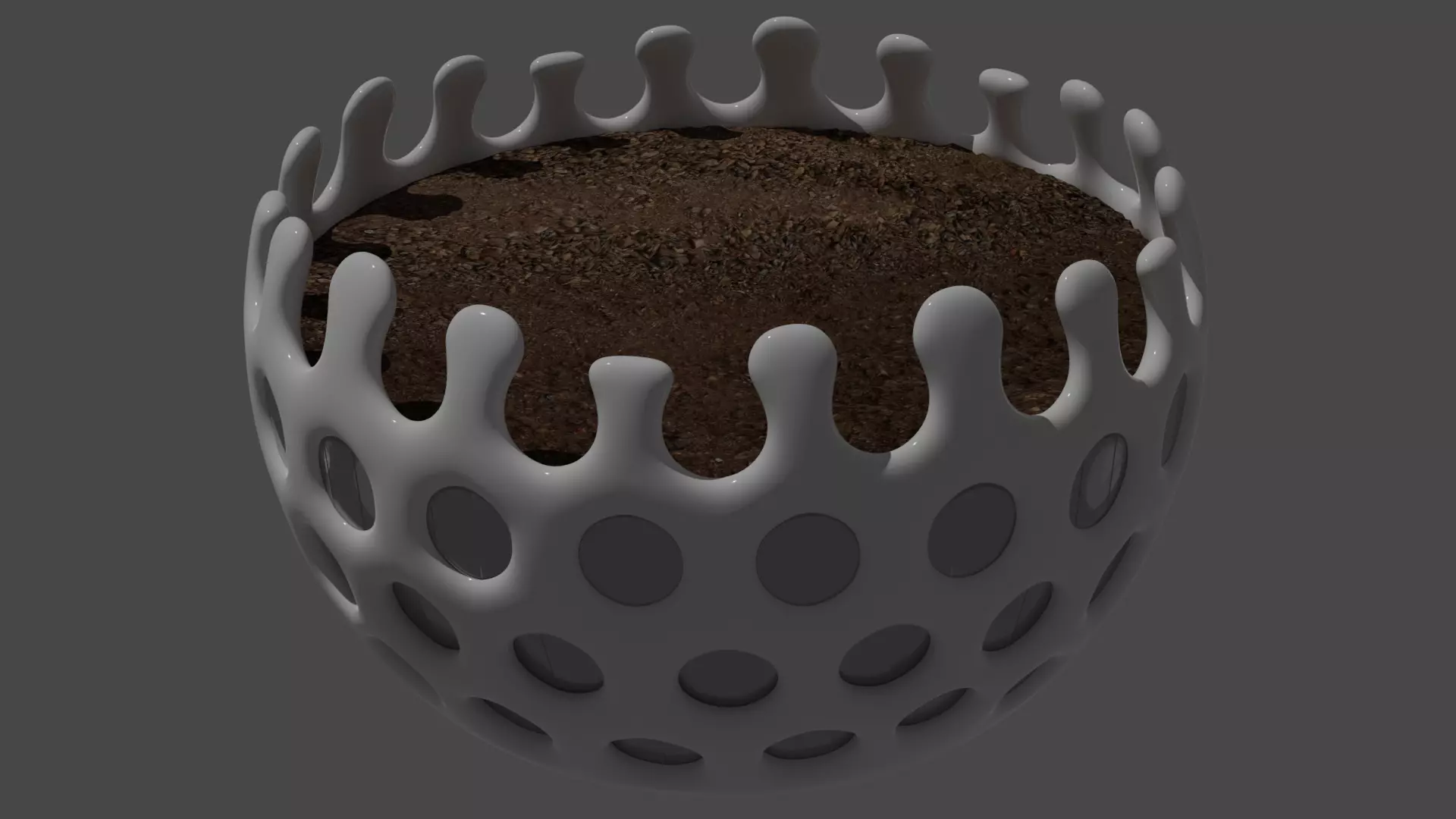 Pot for plants 3D model_0