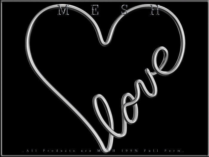 Wire Heart Shaped Love Low-poly 3D model_3