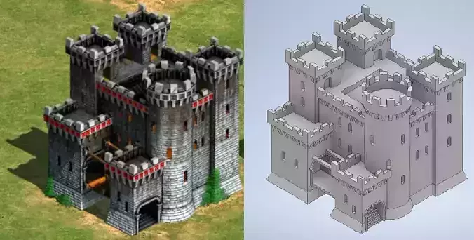 Teutonic castle - Age of Empires II 3D print model