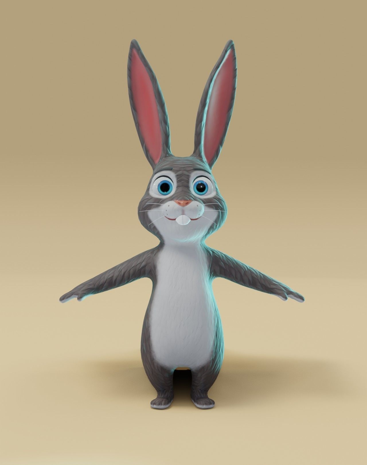 Bunny 3D Model cartoon Low-poly 3D model_18