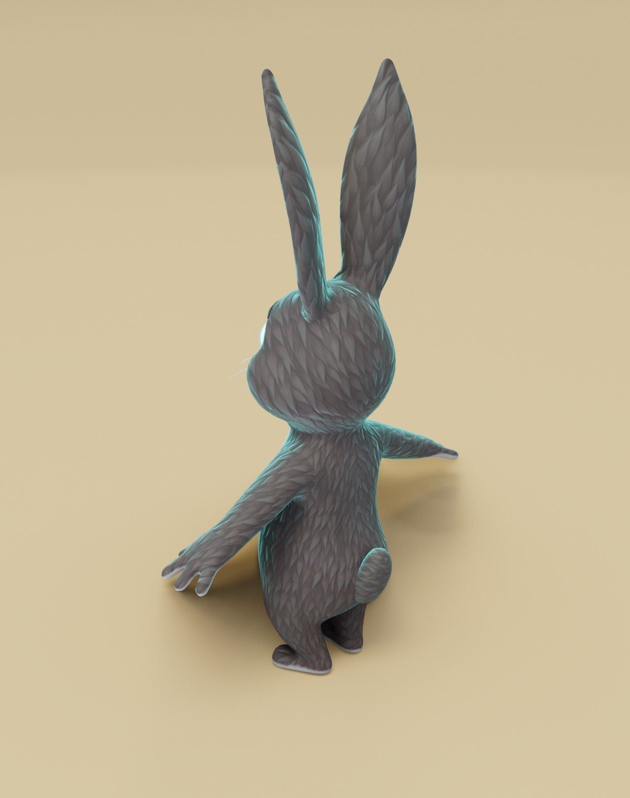 Bunny 3D Model cartoon Low-poly 3D model_6