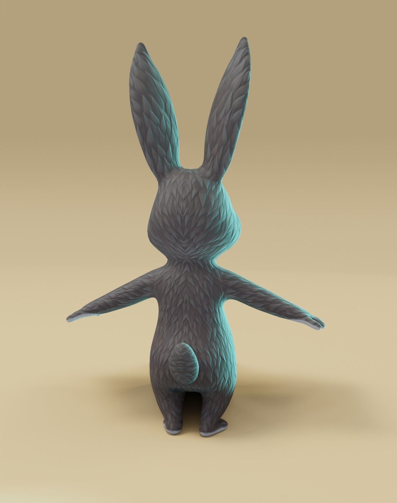 Bunny 3D Model cartoon Low-poly 3D model_16
