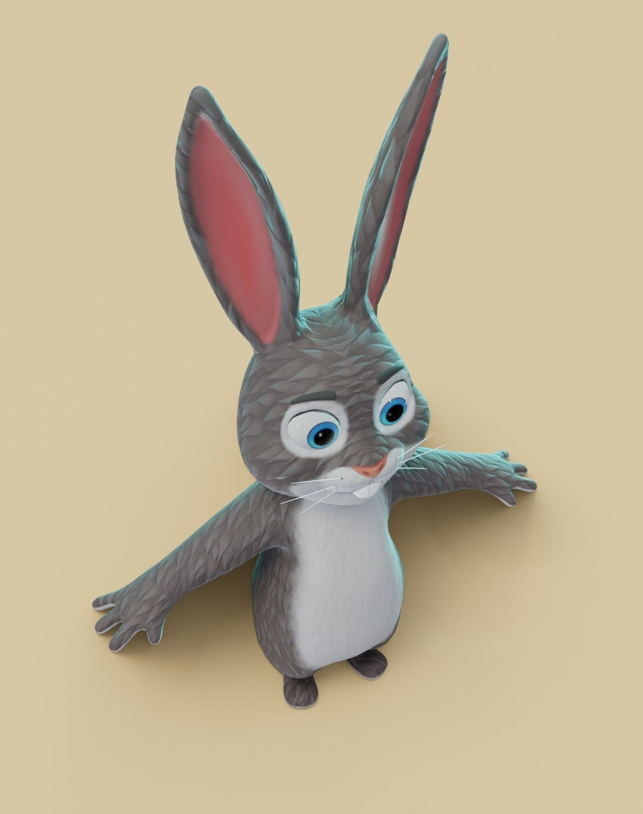 Bunny 3D Model cartoon Low-poly 3D model_19