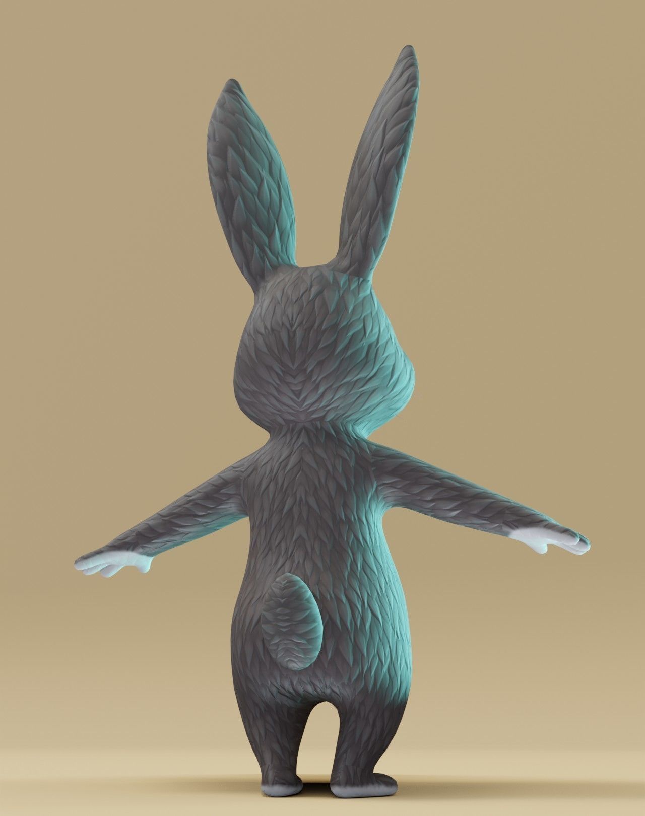 Bunny 3D Model cartoon Low-poly 3D model_5