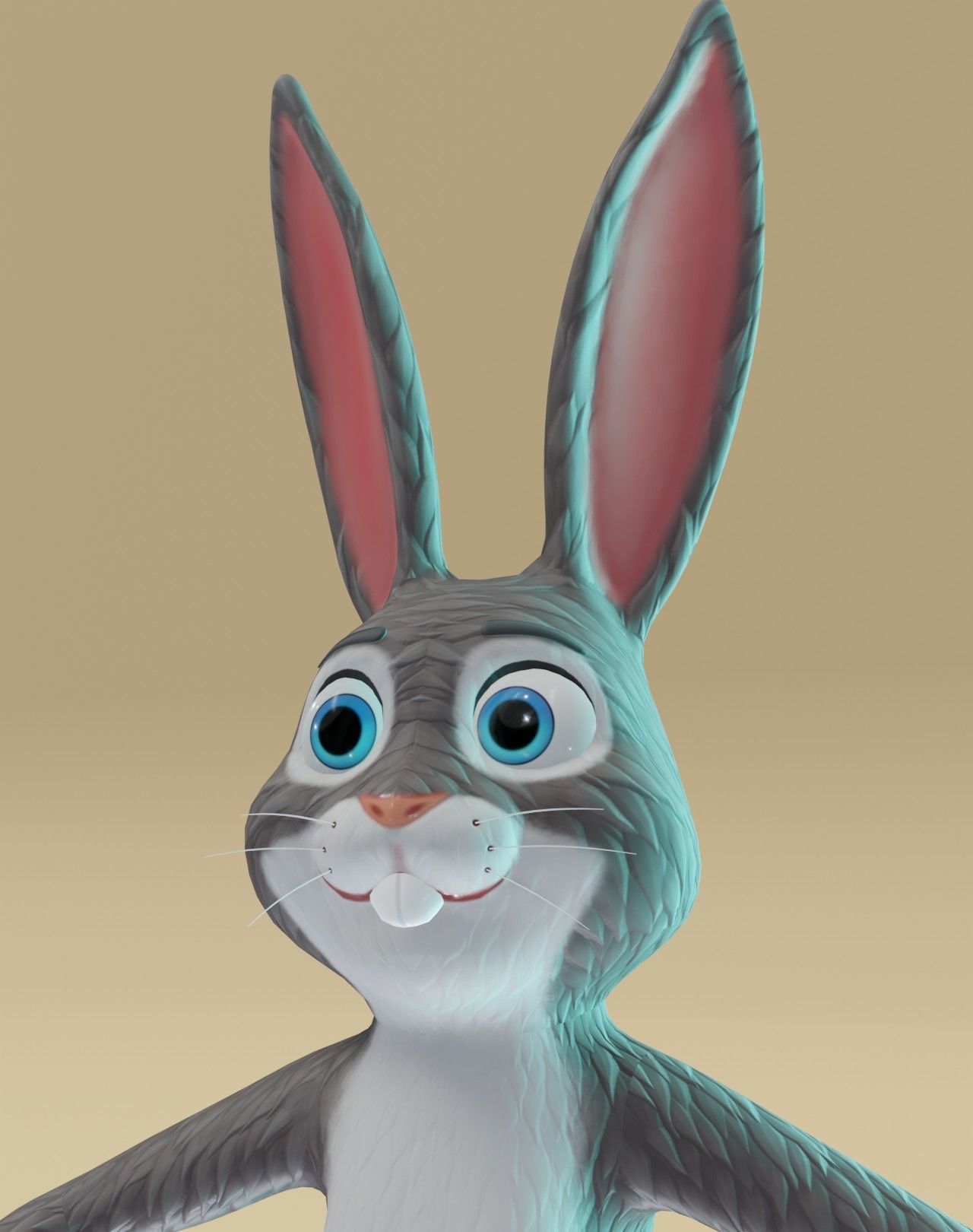 Bunny 3D Model cartoon Low-poly 3D model_8
