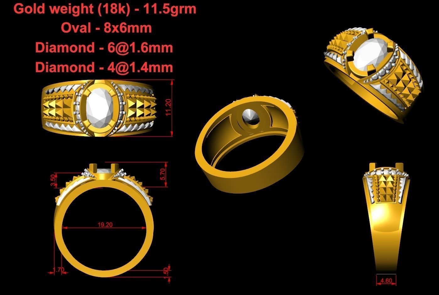 Ring 004 3D print model_2