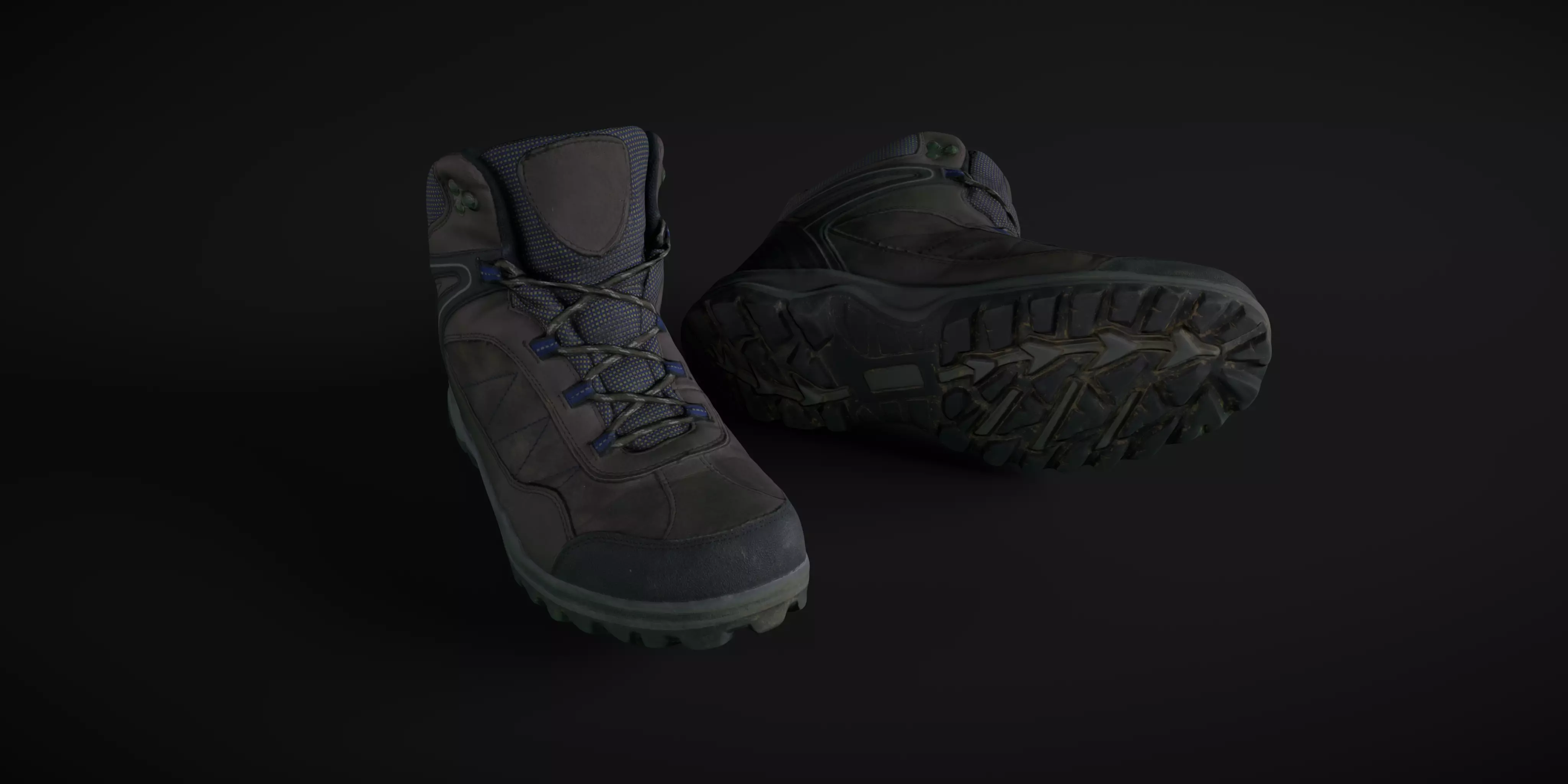 Winter Boots Low-poly 3D model