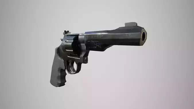 Revolver Magnum Pistol Trr8 357 caliber  Low-poly 3D model
