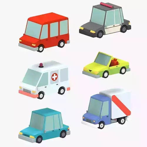 Low poly Car pack 3