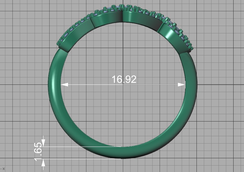 Love ring with diamonds printable model 3D print model_29
