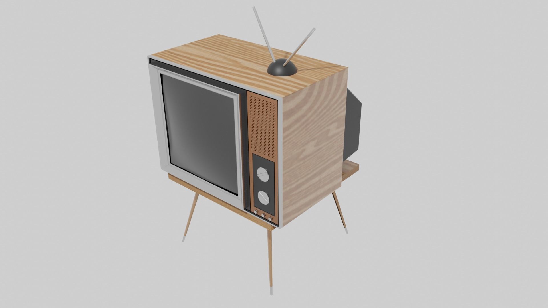 Retro tv 3D model_4