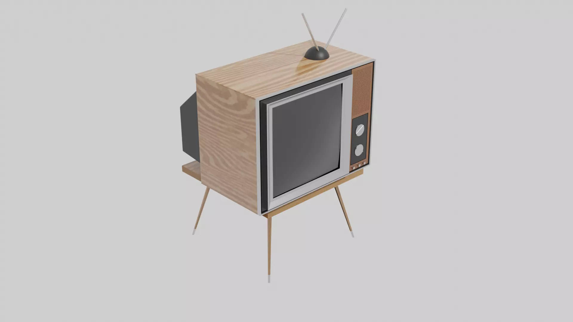 Retro tv 3D model_0