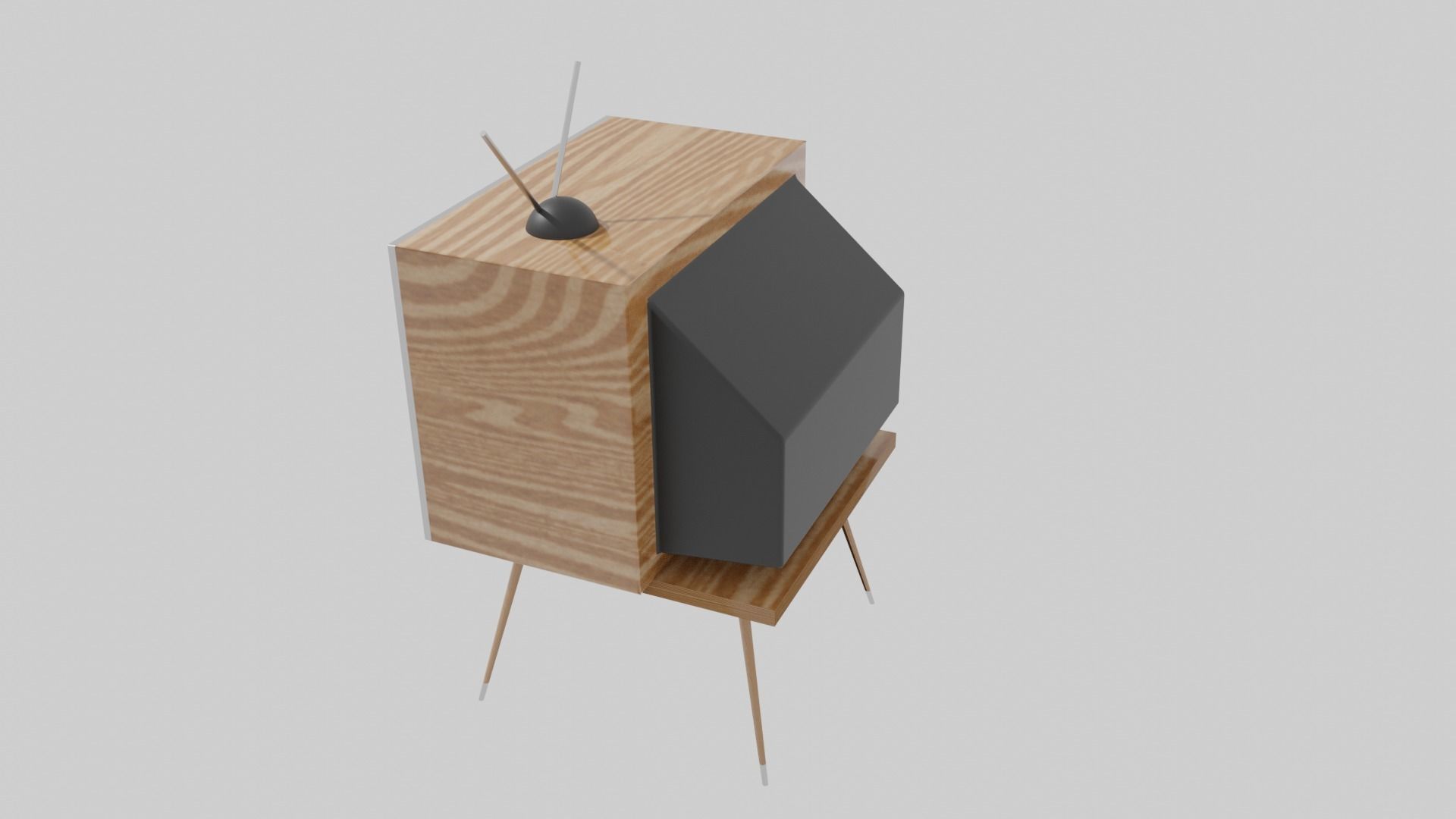 Retro tv 3D model_5