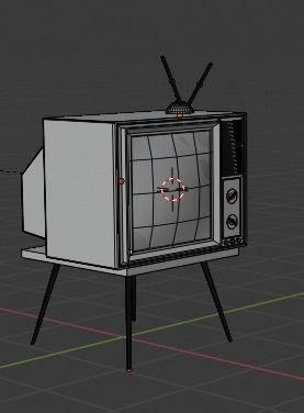 Retro tv 3D model_1