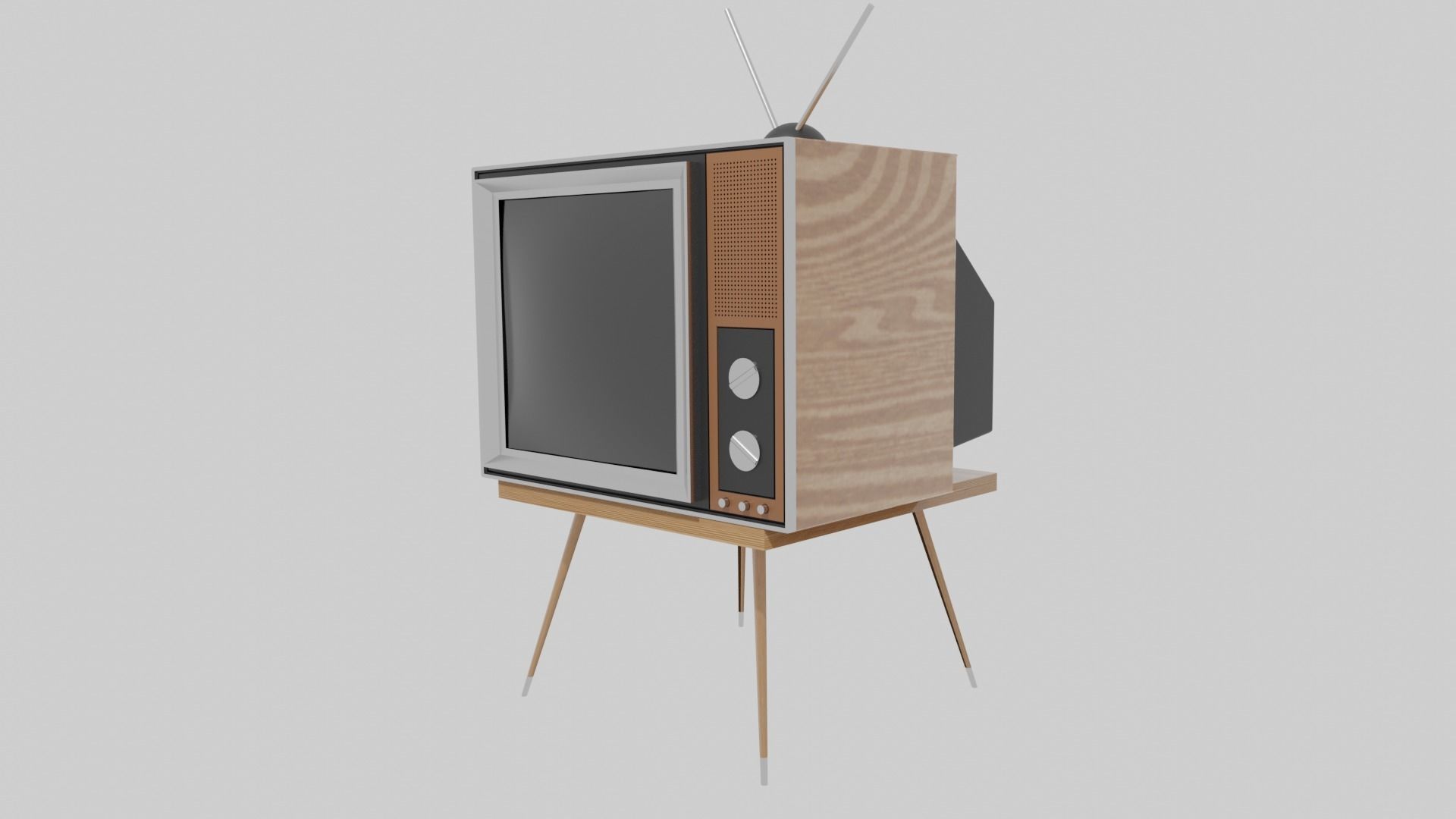 Retro tv 3D model_3
