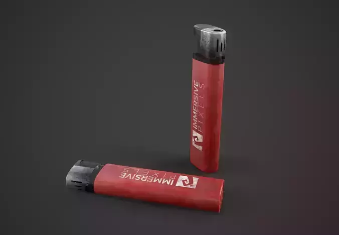 Lighter PBR Game Ready bottle Low-poly 3D model