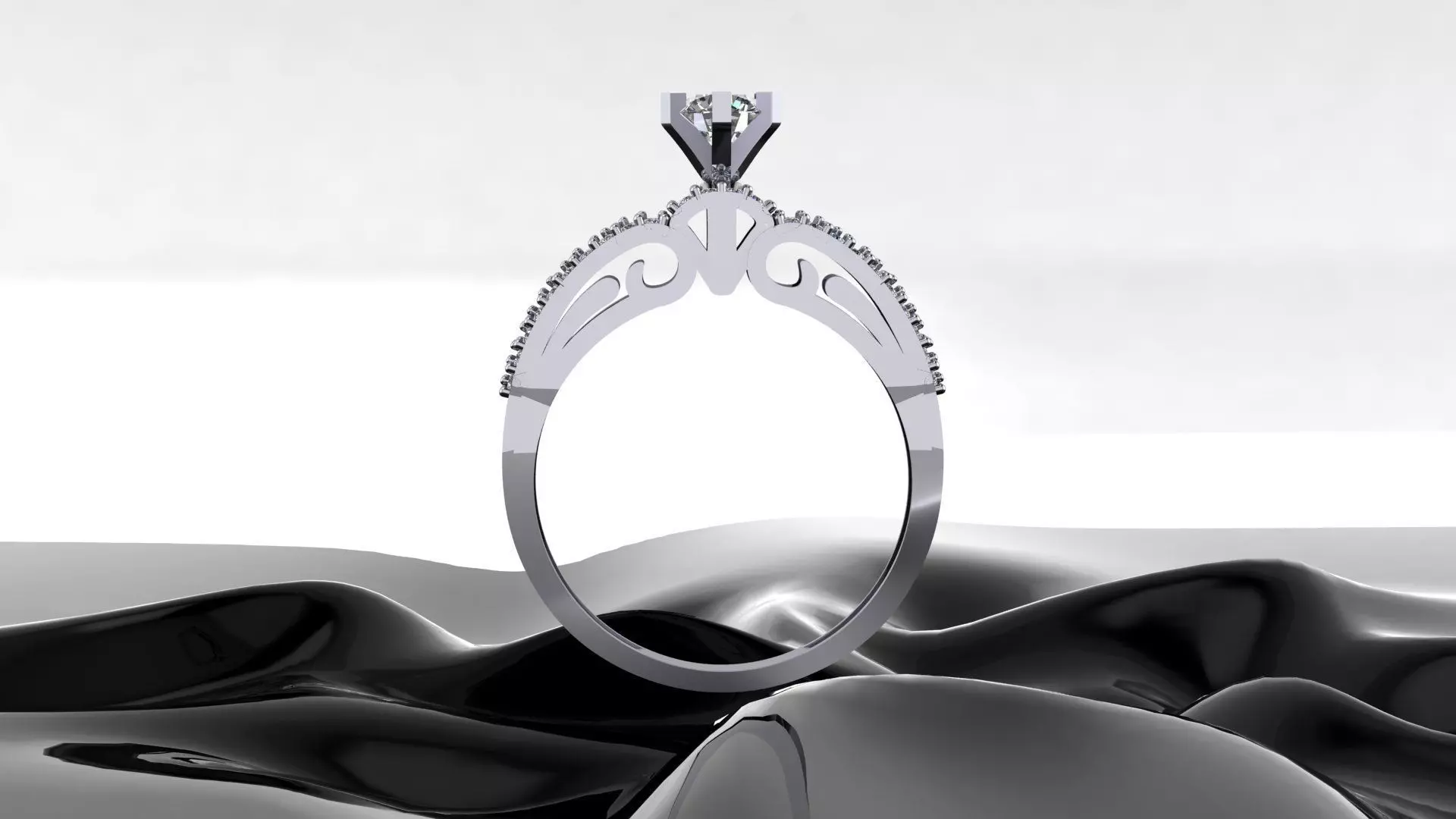 Diamond ring 3D print model_0