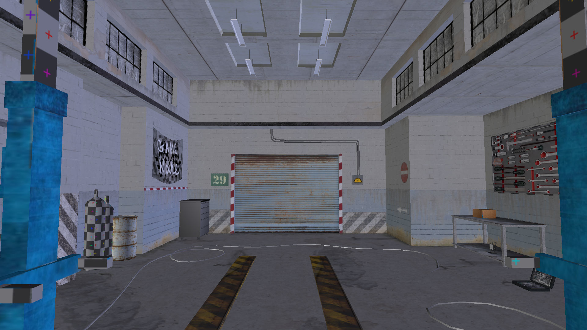 Garage Building Unity Low-poly 3D model_8