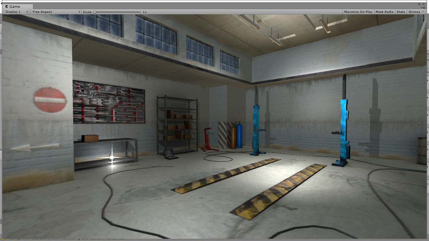 Garage Building Unity Low-poly 3D model_6