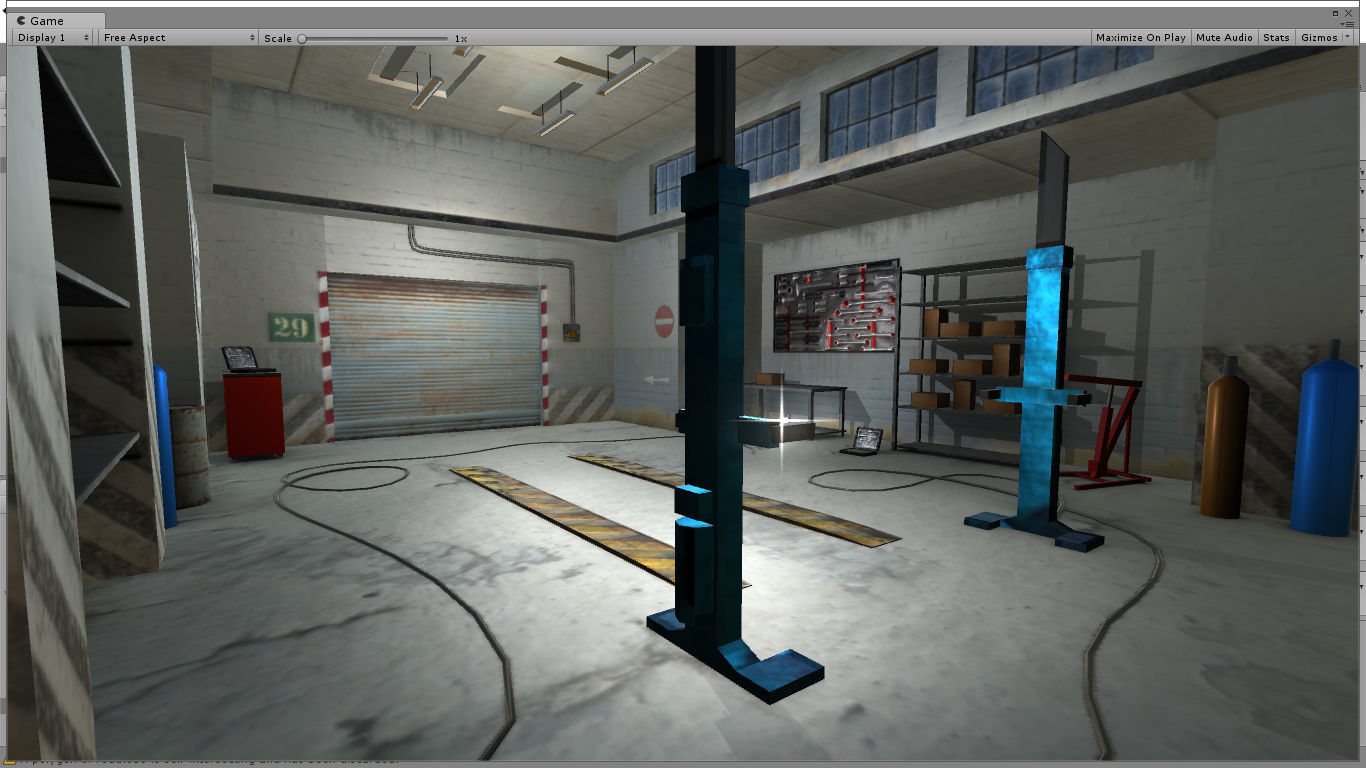 Garage Building Unity Low-poly 3D model_9