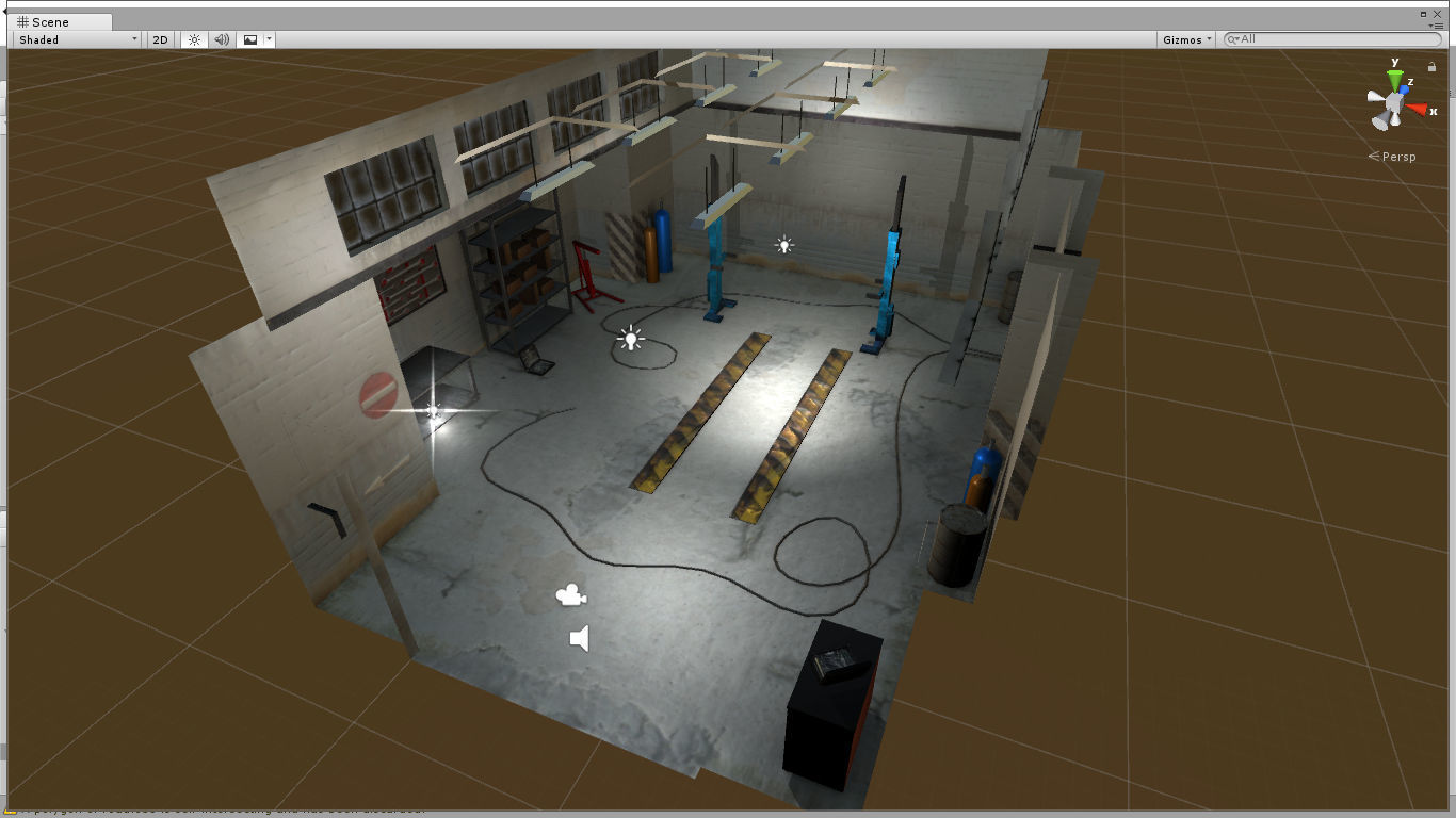 Garage Building Unity Low-poly 3D model_3