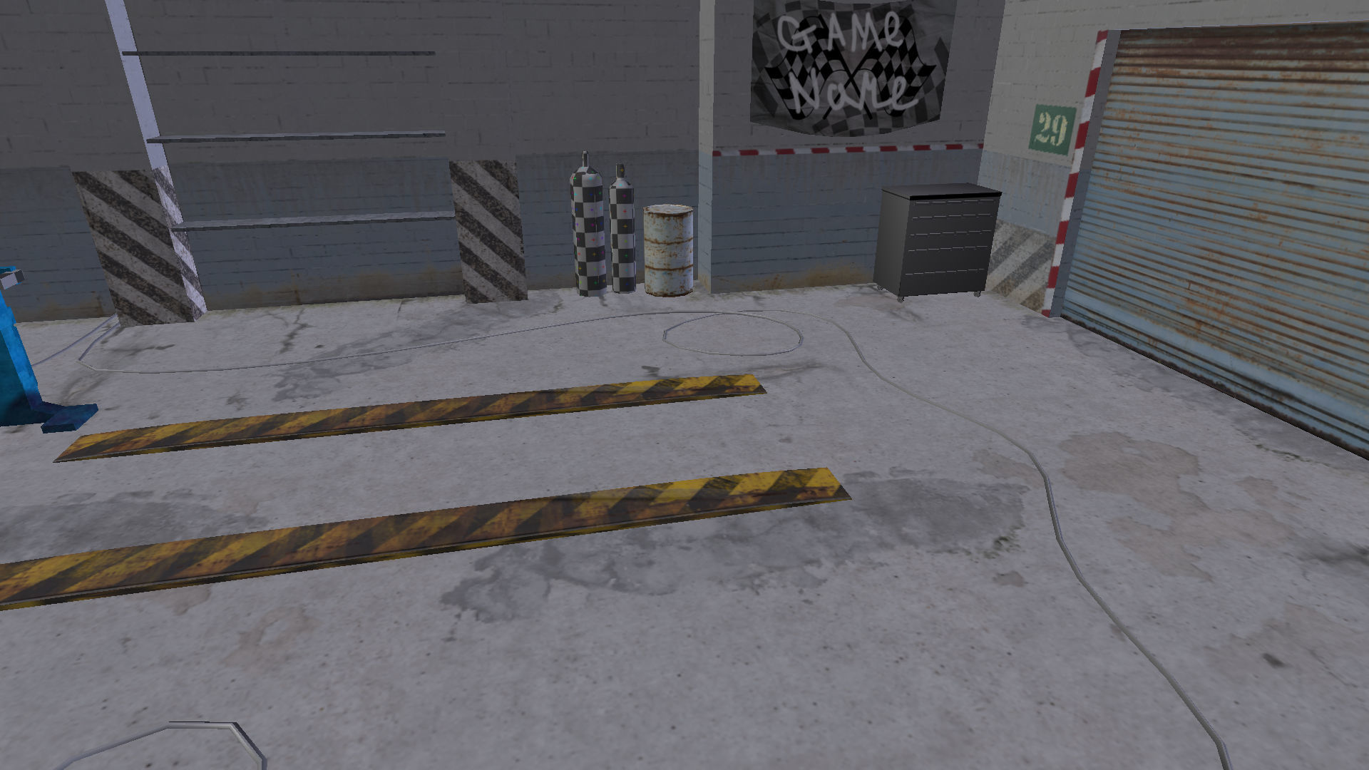 Garage Building Unity Low-poly 3D model_7