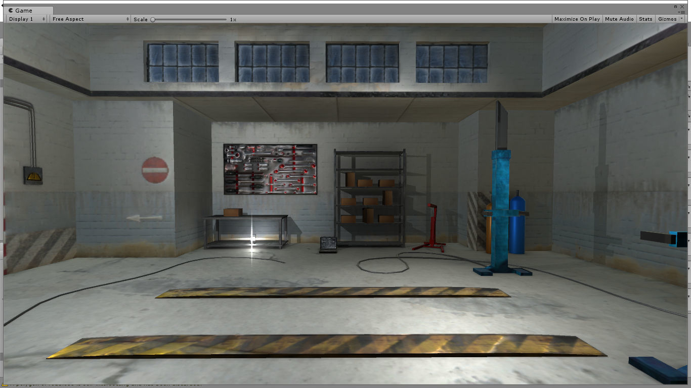 Garage Building Unity Low-poly 3D model_2